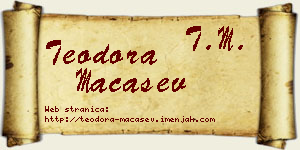 Teodora Maćašev vizit kartica